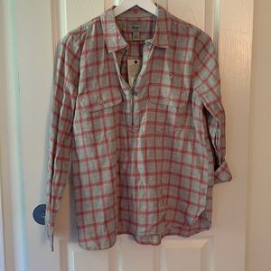Never worn Bass plaid top